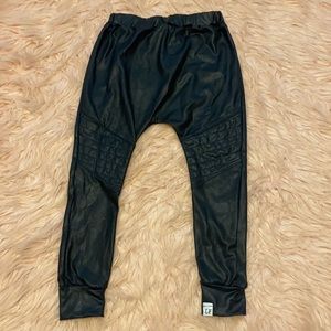 CheekyFace Moto Harems Faux Leather